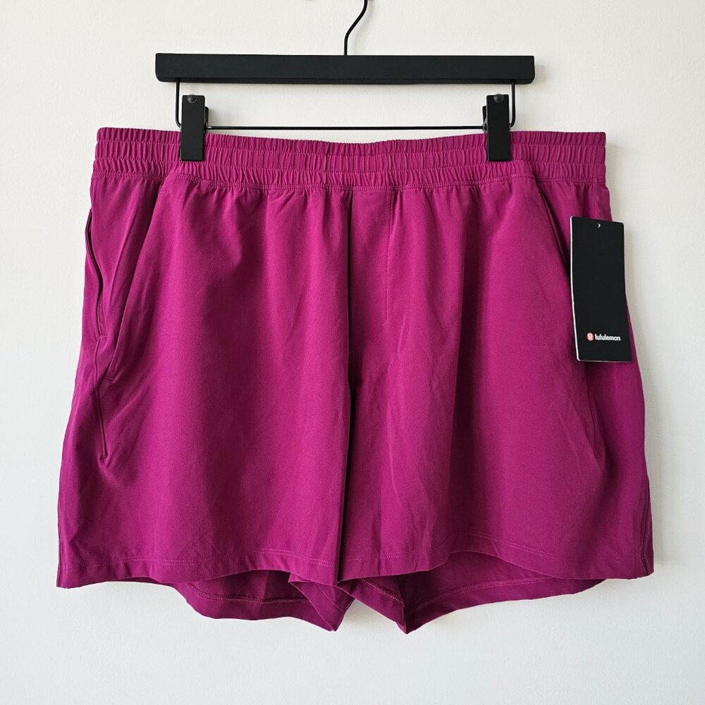 NWT LULULEMON MGPR Magenta Purple Pace Breaker Shorts 5" Linerless Men's XXL